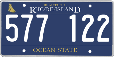 RI license plate 577122