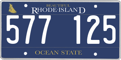 RI license plate 577125