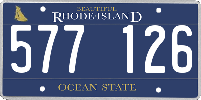 RI license plate 577126