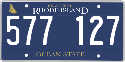 RI license plate 577127