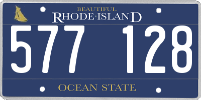 RI license plate 577128