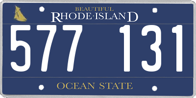 RI license plate 577131
