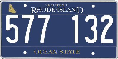 RI license plate 577132