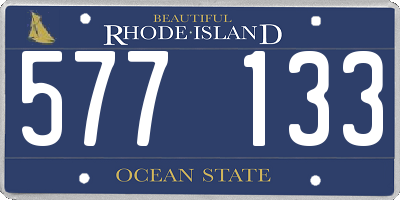 RI license plate 577133