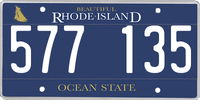 RI license plate 577135
