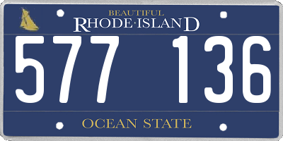 RI license plate 577136