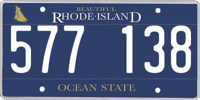 RI license plate 577138