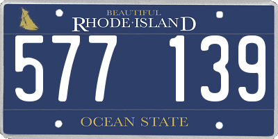 RI license plate 577139