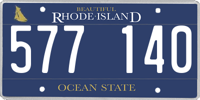 RI license plate 577140