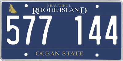 RI license plate 577144
