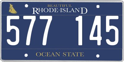 RI license plate 577145