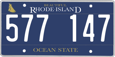 RI license plate 577147