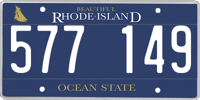 RI license plate 577149