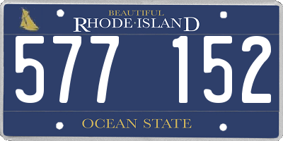 RI license plate 577152