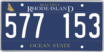 RI license plate 577153