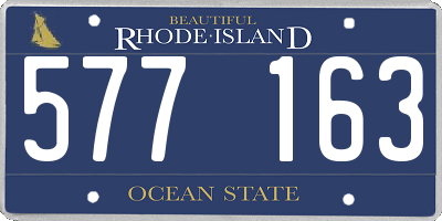 RI license plate 577163