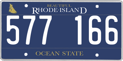 RI license plate 577166