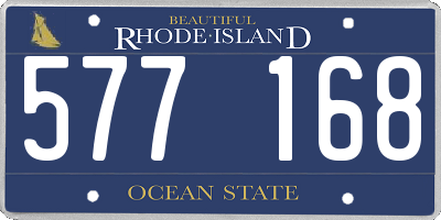 RI license plate 577168