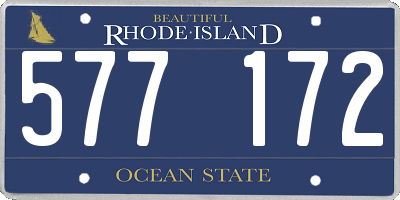 RI license plate 577172