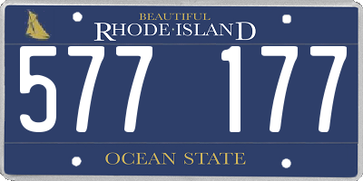 RI license plate 577177