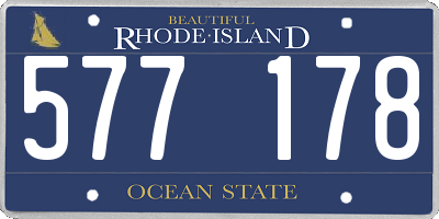 RI license plate 577178