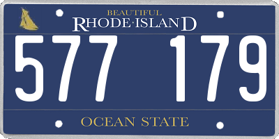 RI license plate 577179