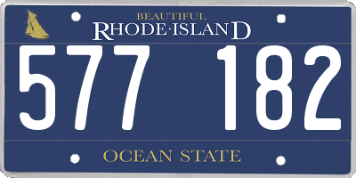 RI license plate 577182