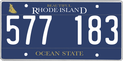 RI license plate 577183