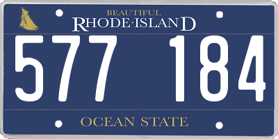 RI license plate 577184