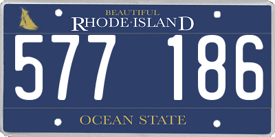 RI license plate 577186