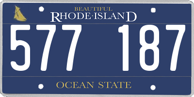 RI license plate 577187