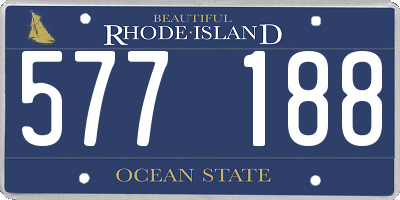 RI license plate 577188