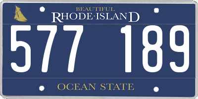 RI license plate 577189