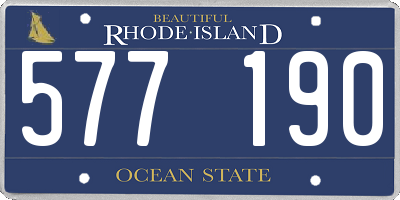 RI license plate 577190
