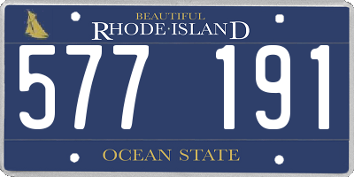 RI license plate 577191