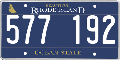 RI license plate 577192