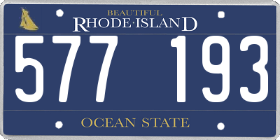 RI license plate 577193