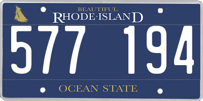 RI license plate 577194