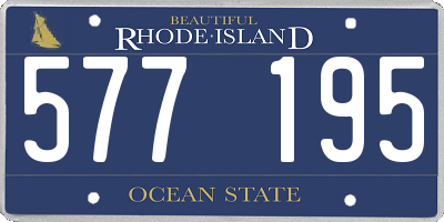 RI license plate 577195