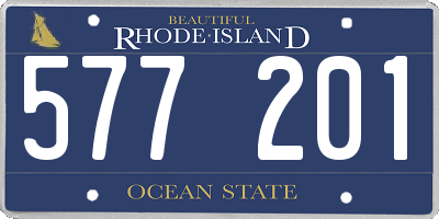 RI license plate 577201