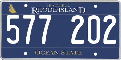 RI license plate 577202