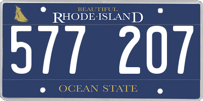 RI license plate 577207