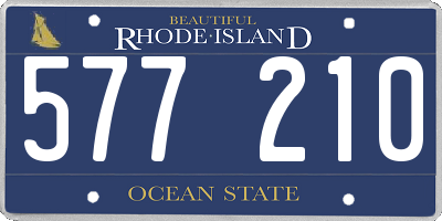 RI license plate 577210