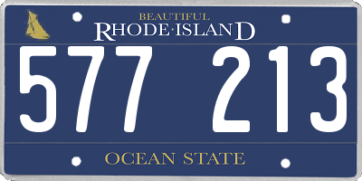 RI license plate 577213