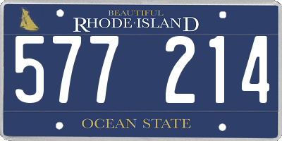 RI license plate 577214