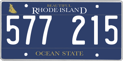 RI license plate 577215