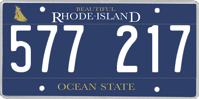 RI license plate 577217