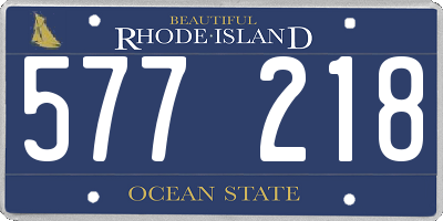 RI license plate 577218