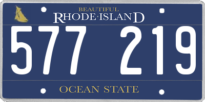 RI license plate 577219