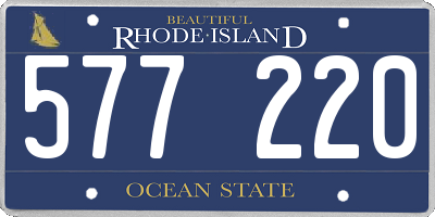 RI license plate 577220